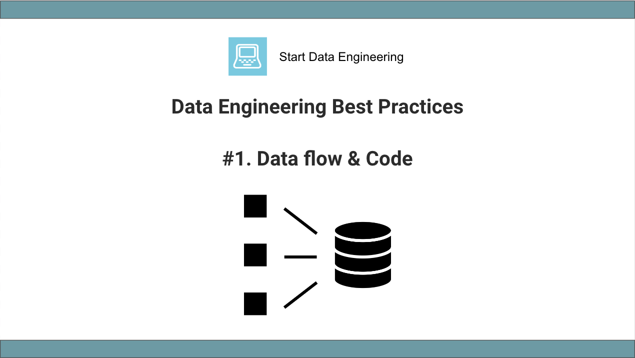 Data Engineering Best Practices - #1. Data flow & Code · Start Data ...