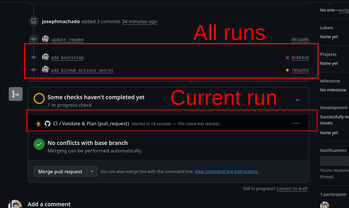 CI runs in your PR