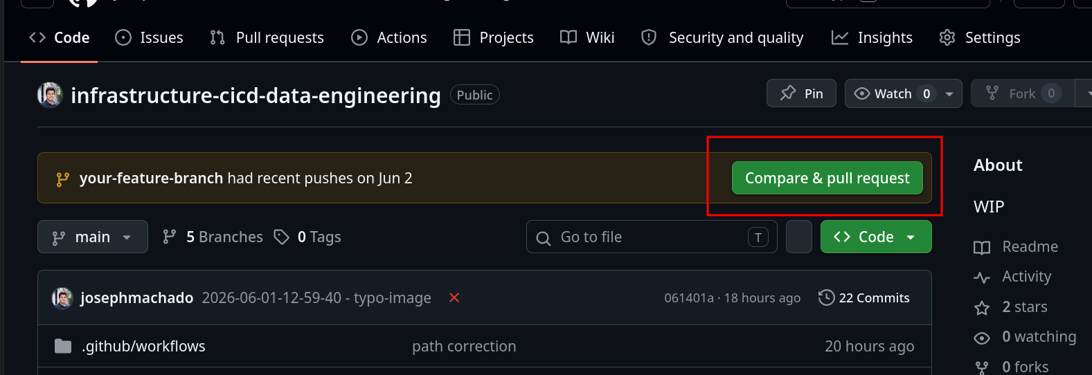 Create PR on GitHub